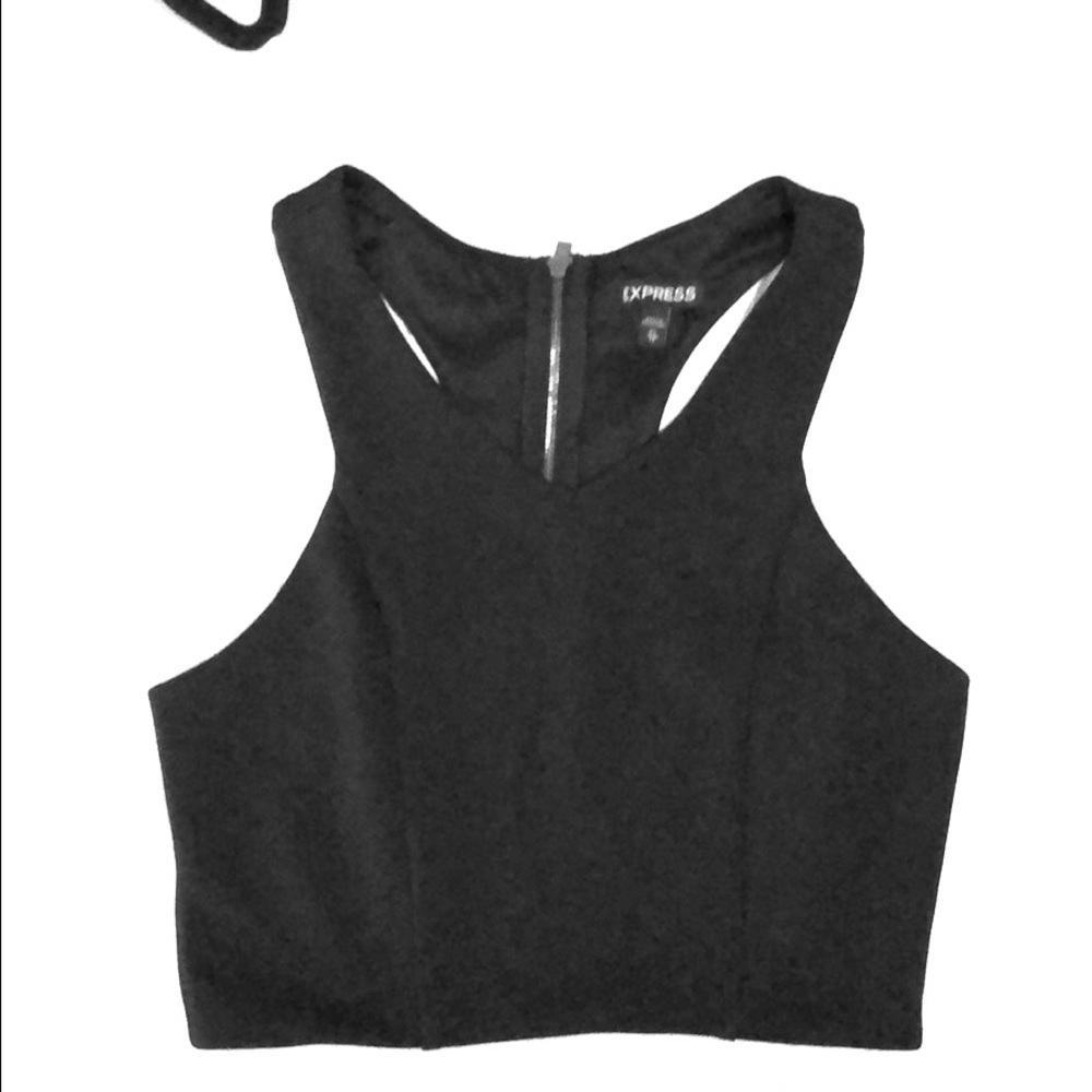 Express black crop top